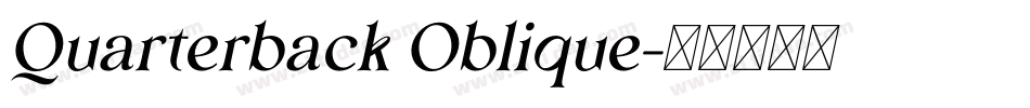 Quarterback Oblique字体转换